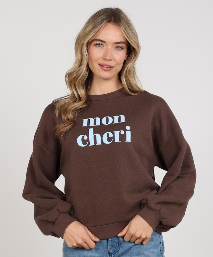 Dames sweater bruin