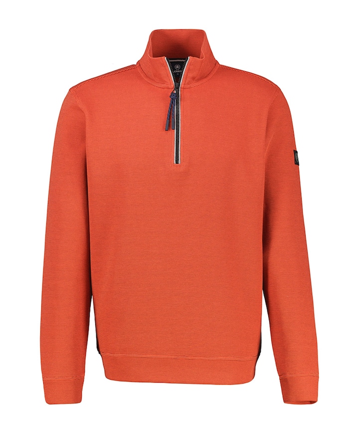 Heren trui met rits rood