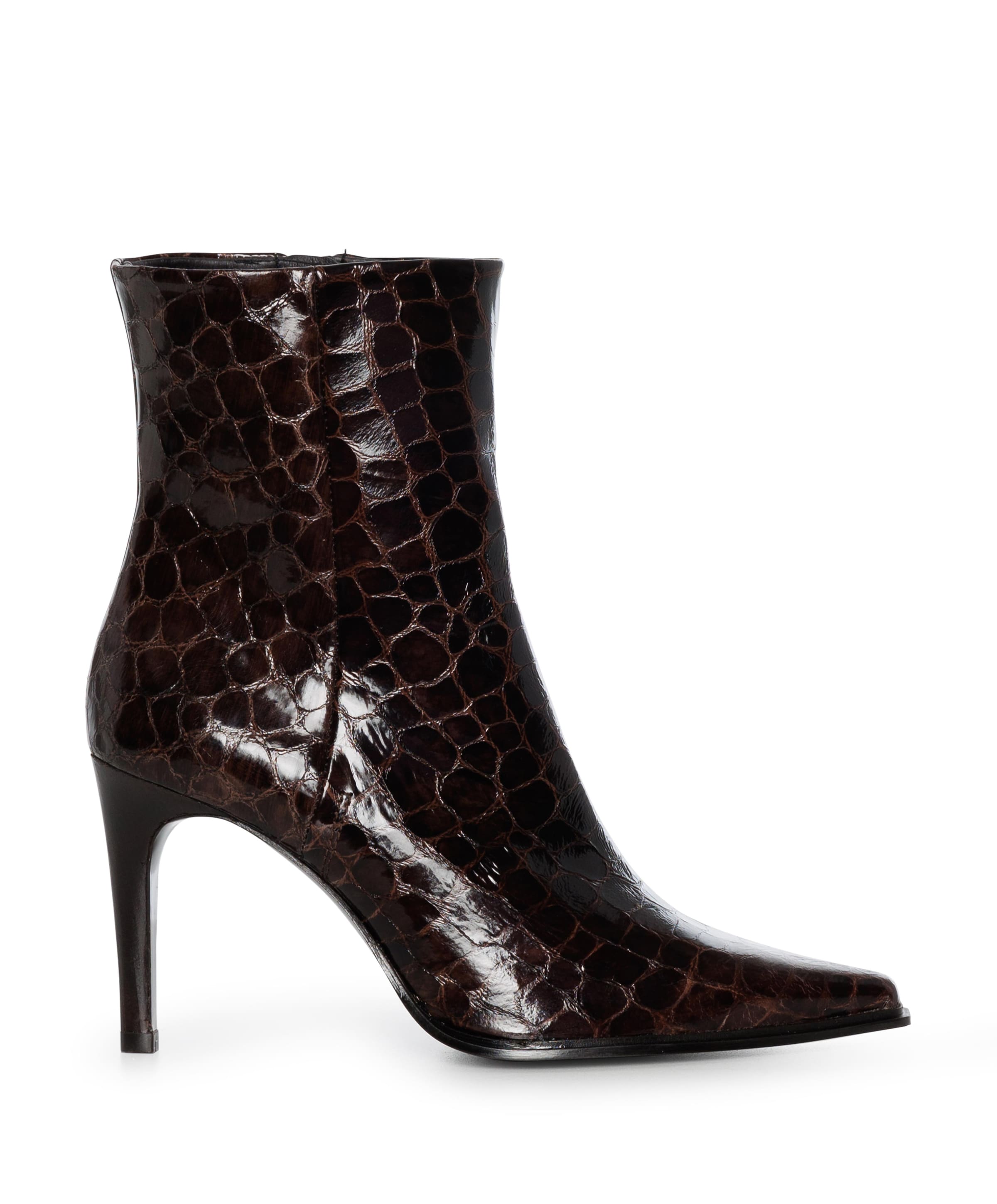 dames enkellaarzen bruin