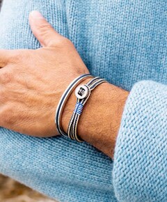 Heren armband blauw