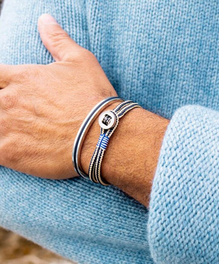 Heren armband blauw