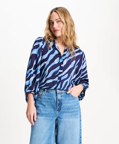 Dames blouse blauw