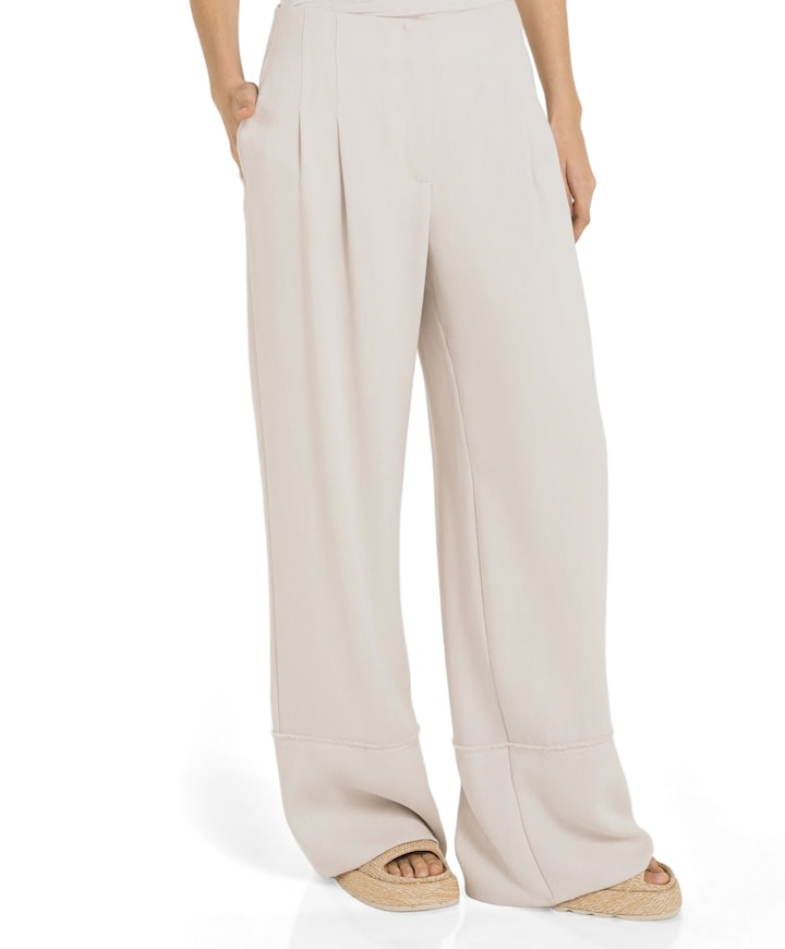 Franjedetails dames broek ecru