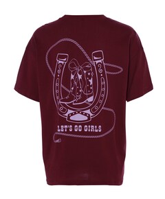 Dames t-shirt bordeaux