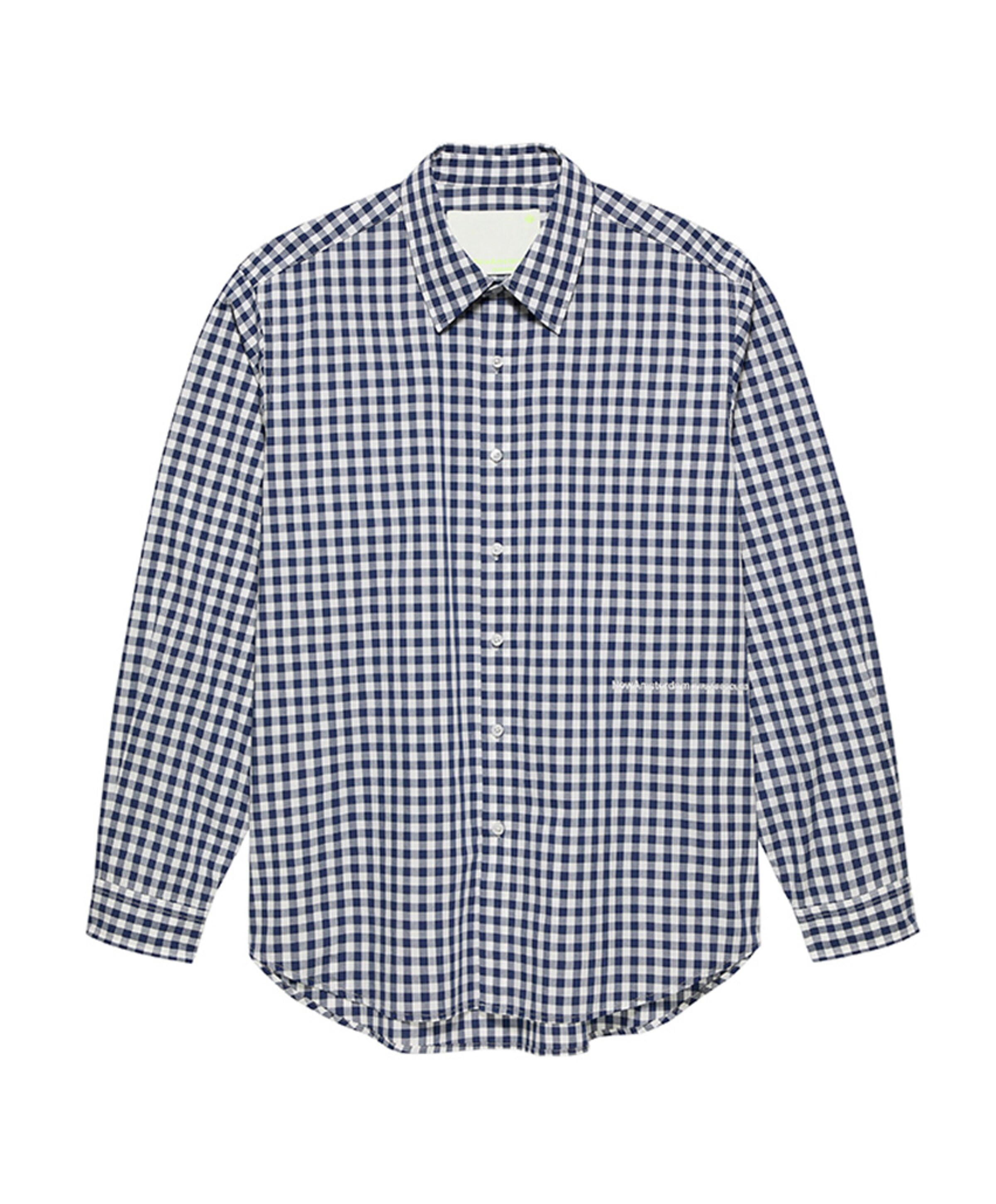 Heren overhemd lange mouw blauw