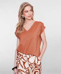 Dames T-shirt brique