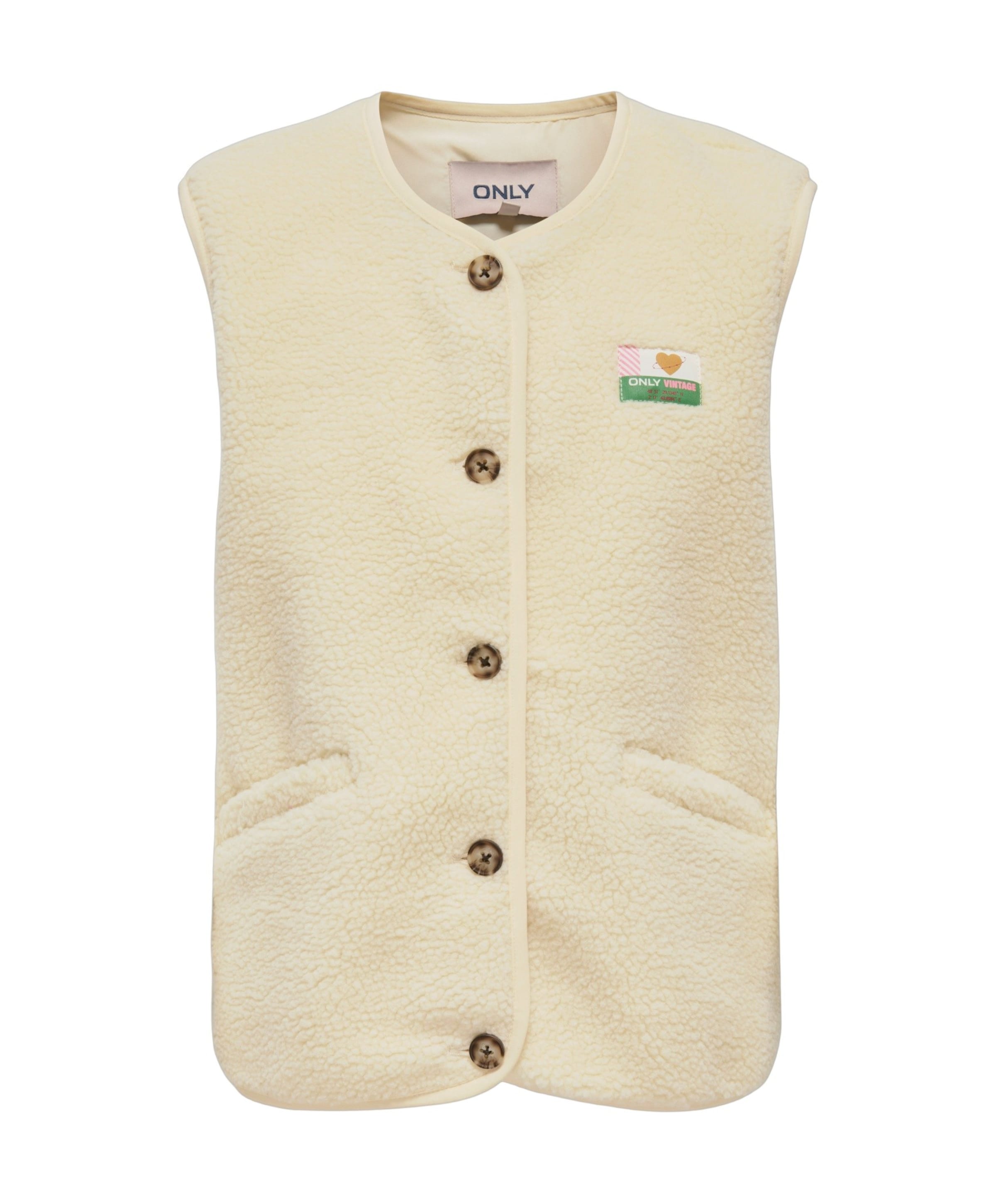 Meisjes gilet ecru