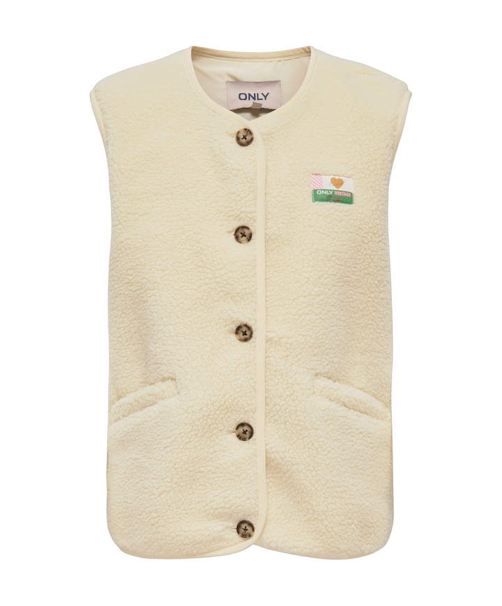 Meisjes gilet ecru