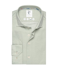 Heren overhemd lange mouw groen