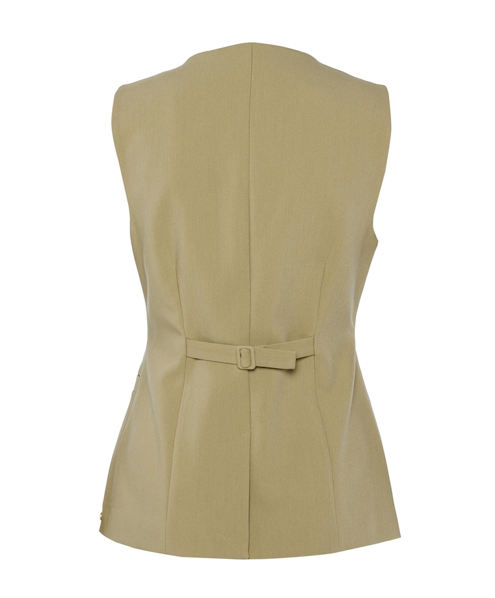 Dames gilet beige