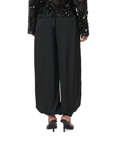Fayla Drapy Satin Balloon dames broek zwart