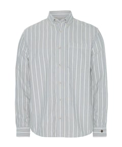 Heren overhemd lange mouw grijs