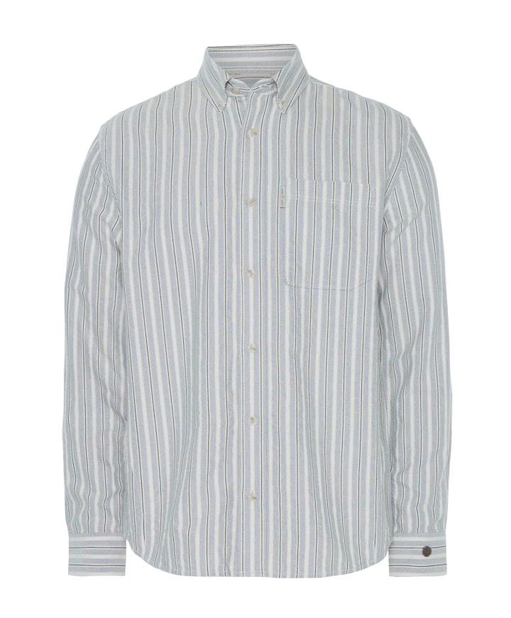 Heren overhemd lange mouw grijs