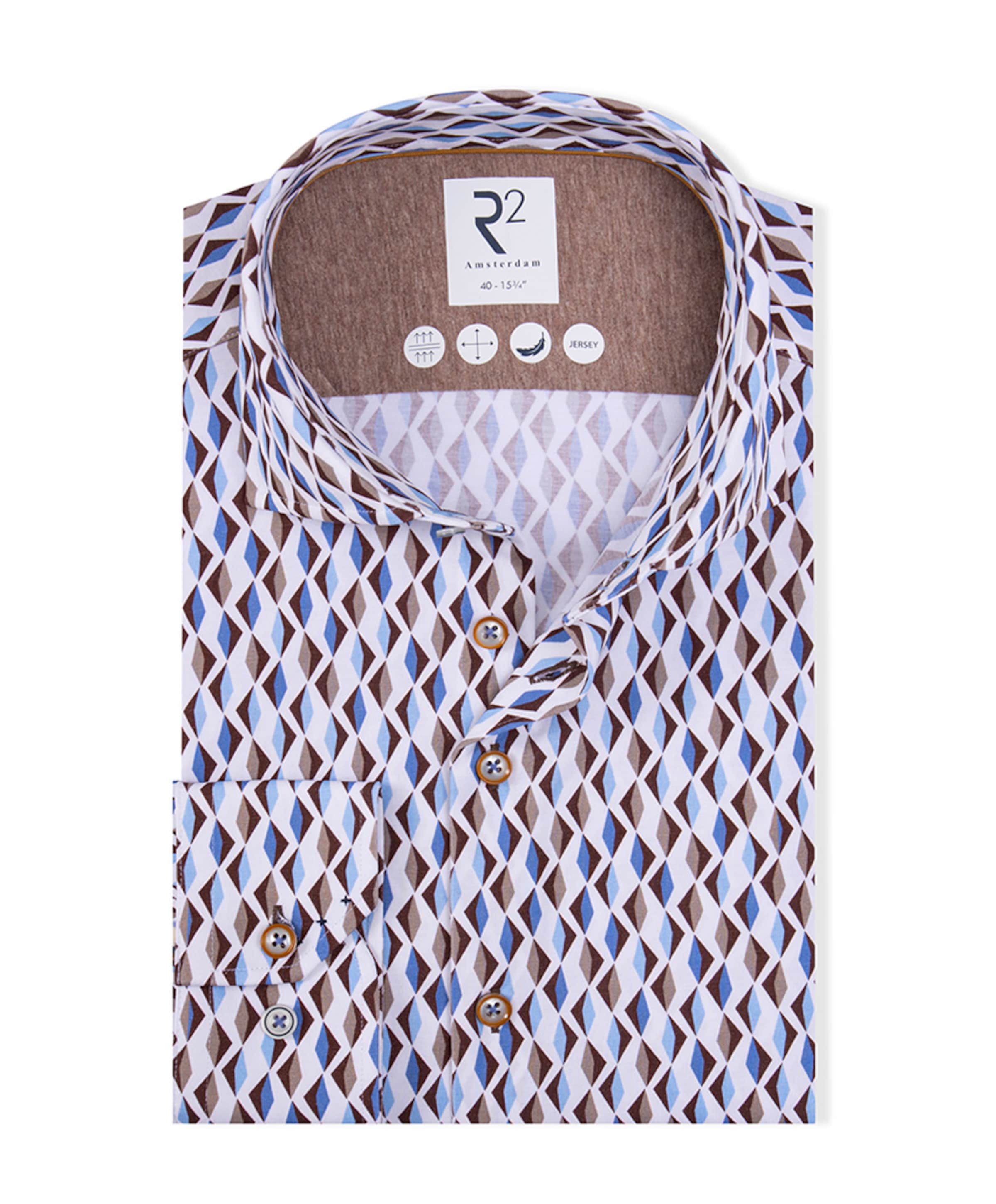 Heren overhemd lange mouw ecru