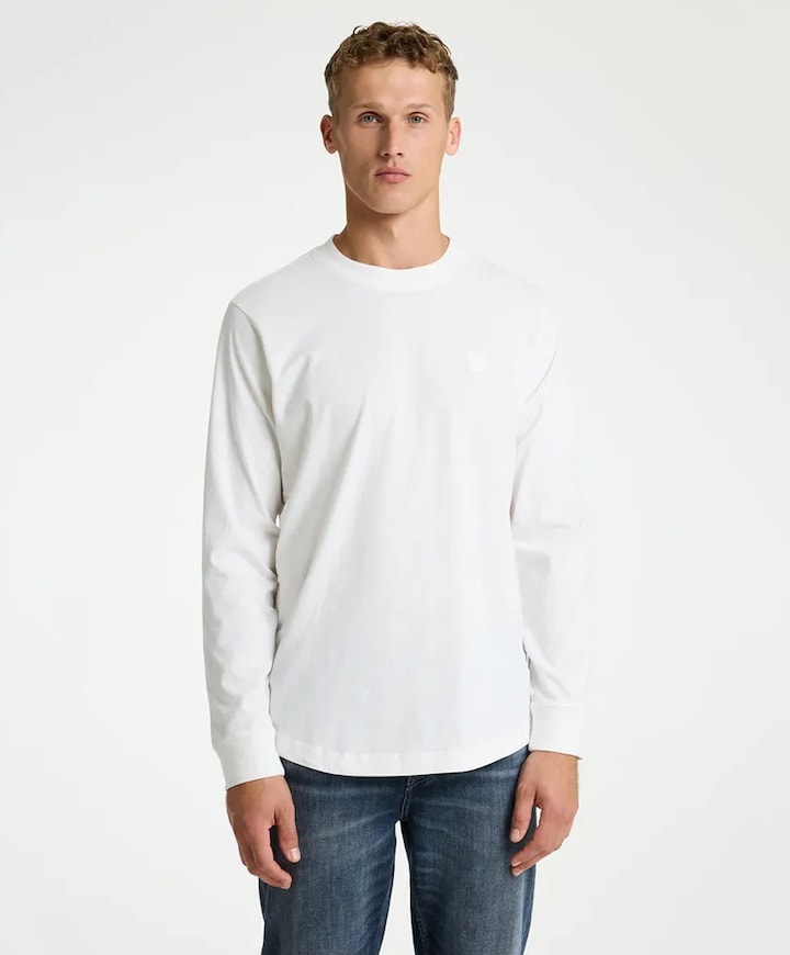 Heren longsleeve ecru
