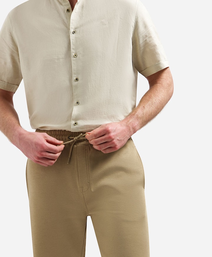 Short Jersey heren korte broek beige