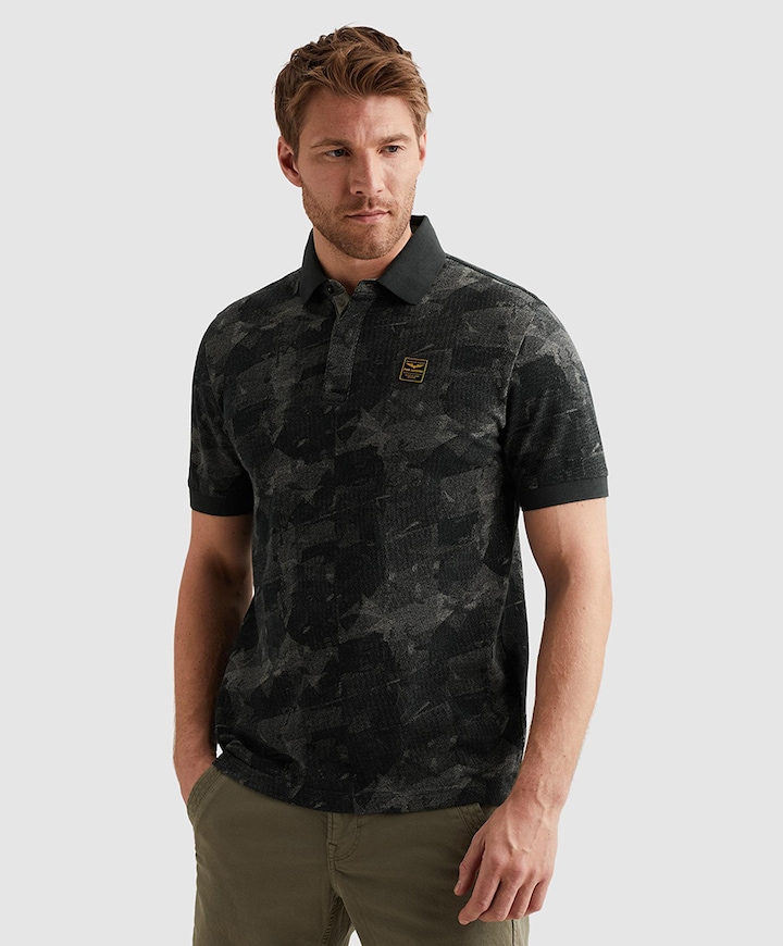 Heren polo grijs