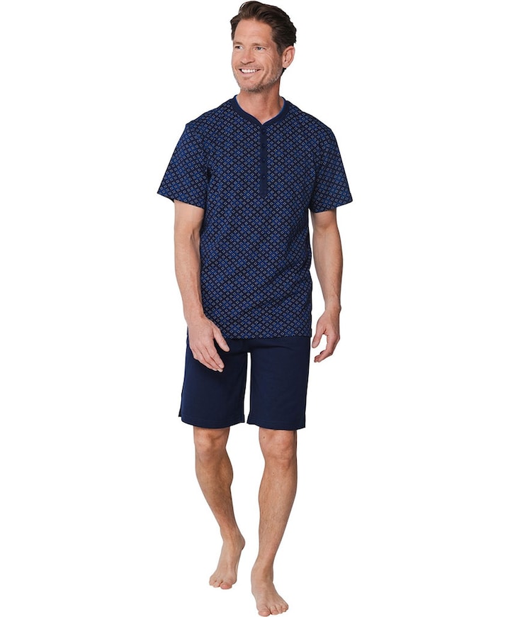 Heren pyjamaset blauw