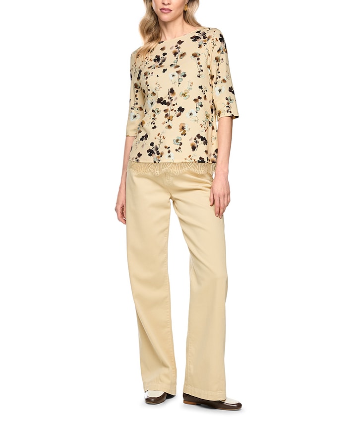 Dames T-shirt beige