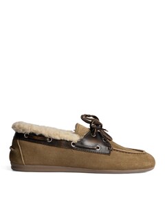 dames mocassins bruin