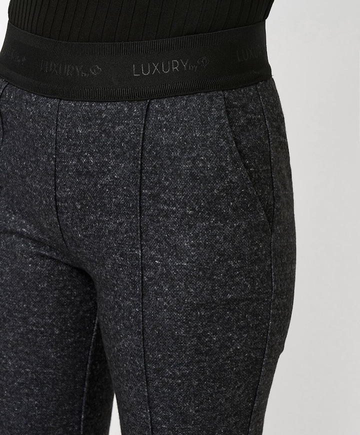 Jenny Flared Luxury dames broek grijs