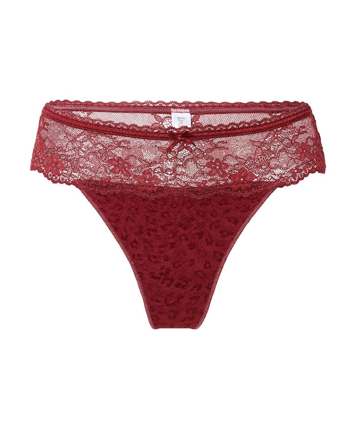 Dames string bordeaux
