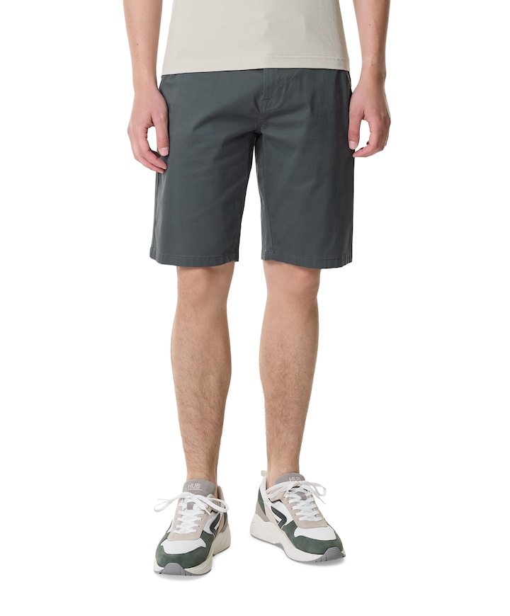 Shorts Chino Stretch heren korte broek grijs