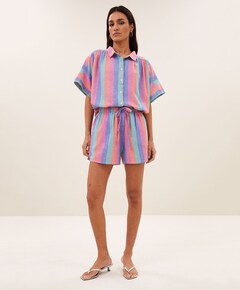 isa rainbow dames korte broek roze
