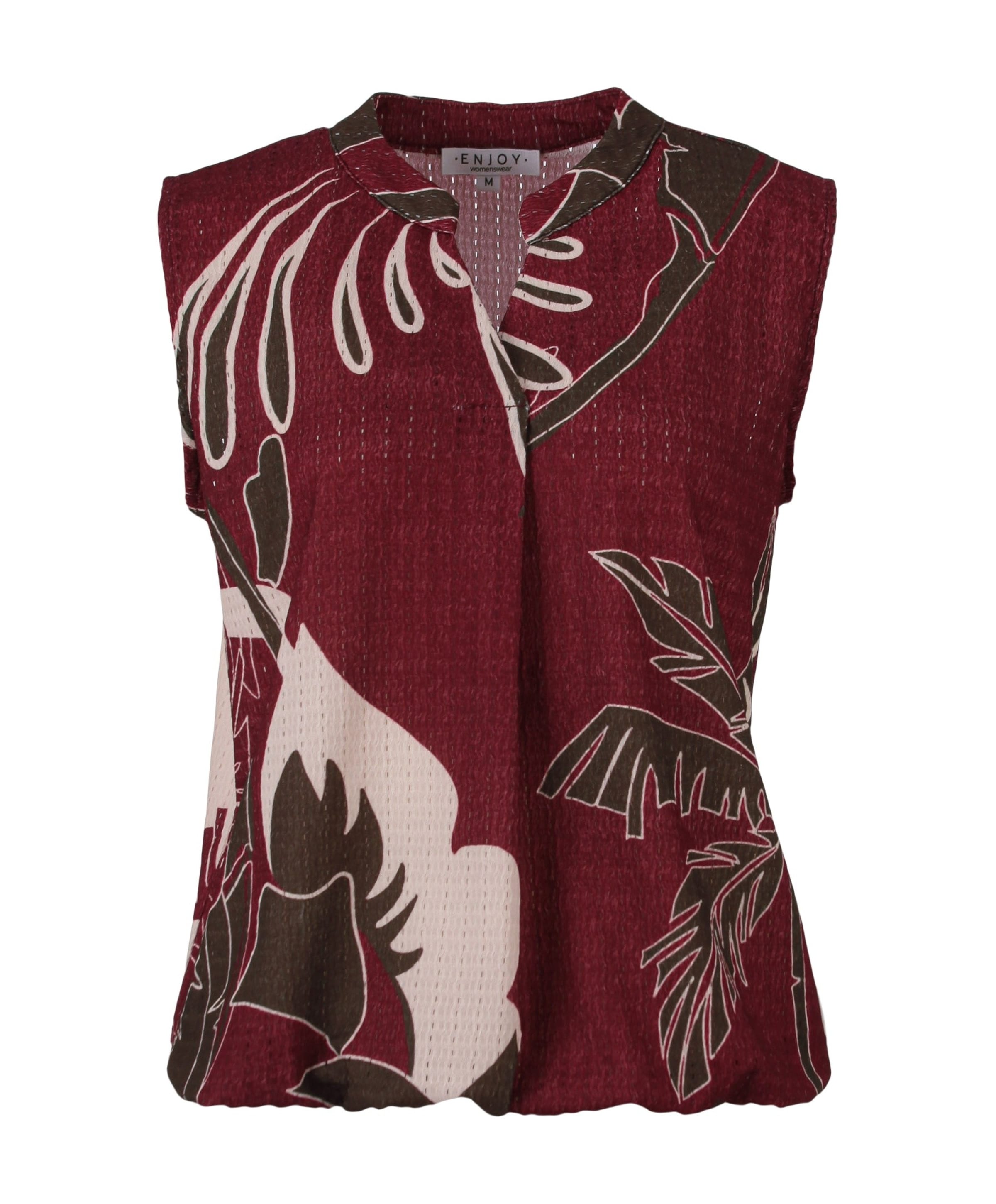 Dames top bordeaux