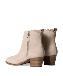dames enkellaarzen beige