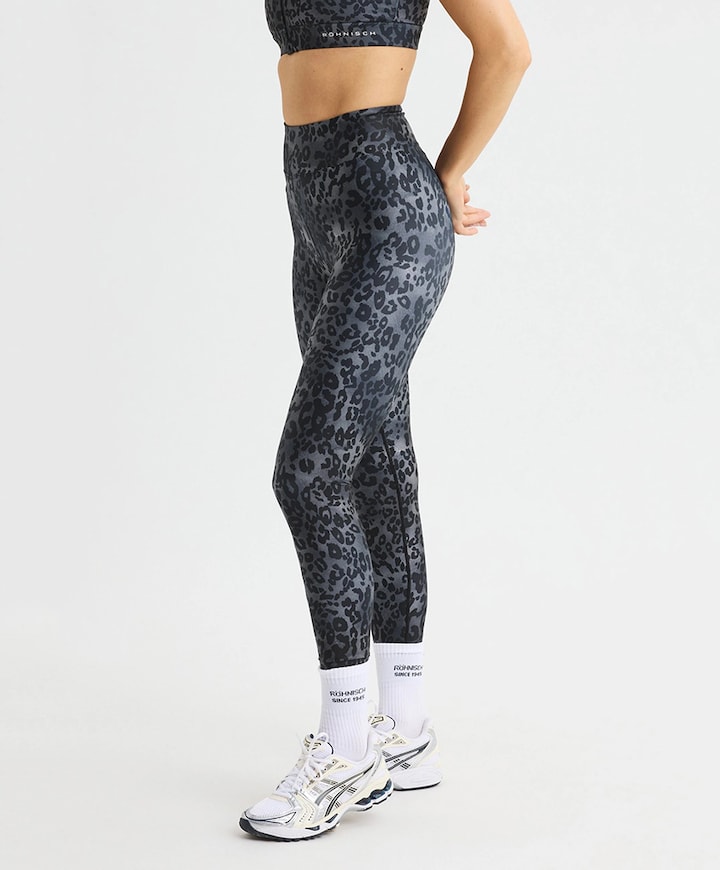 Printed High Waist tight grijs