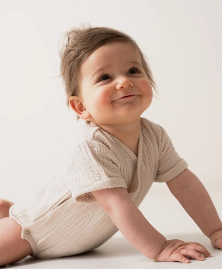 Uniseks romper beige