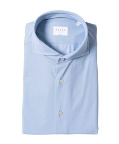 Heren overhemd lange mouw blauw