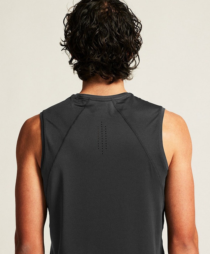 Heren singlet zwart