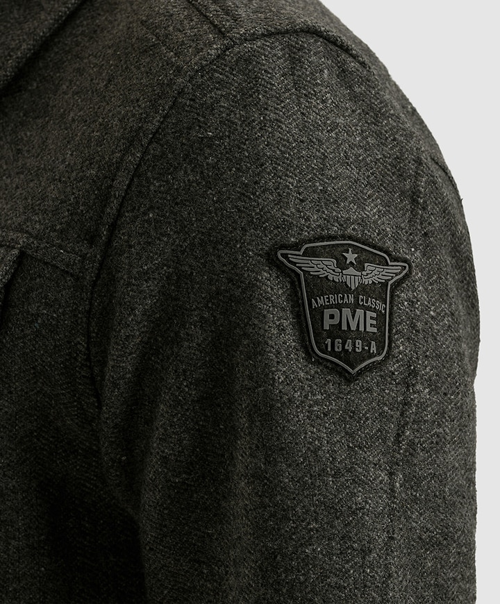 Heren overshirt grijs