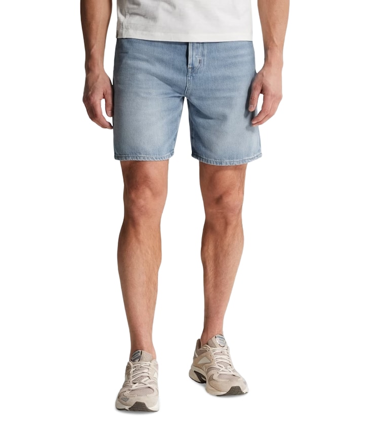 STEEPER SHORTS LIGHT BLEACH BLUE heren korte broek blauw