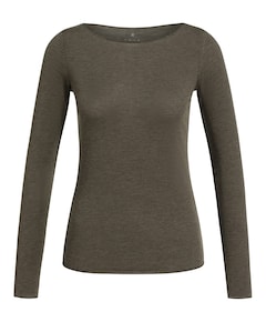 Dames longsleeve bruin