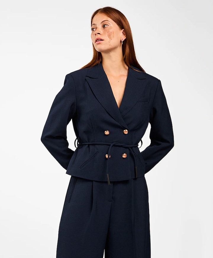 Dames blazer blauw