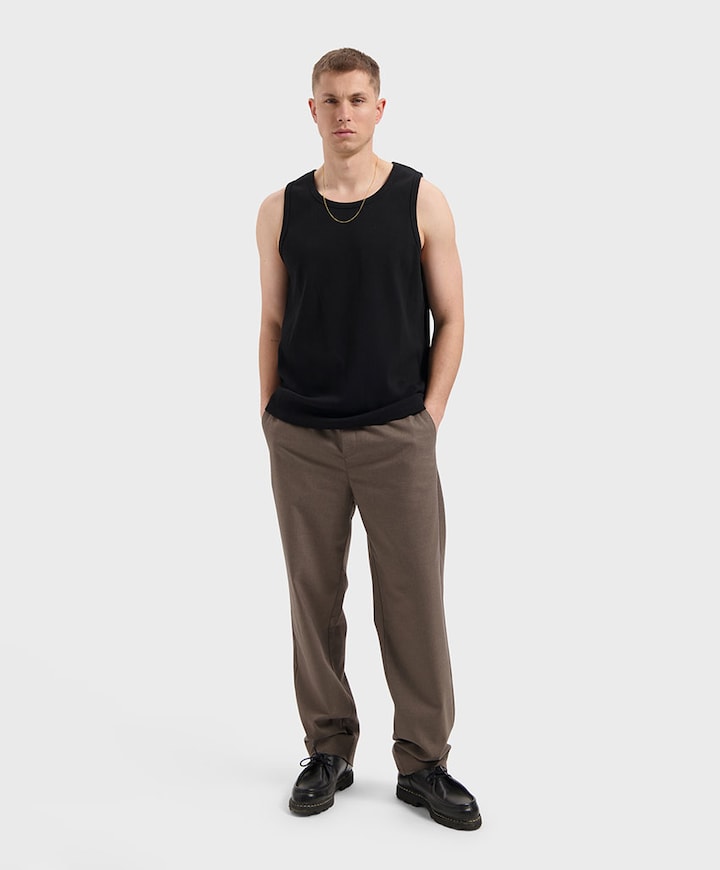 Heren singlet zwart