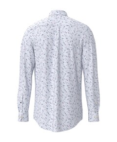 Heren overhemd lange mouw blauw