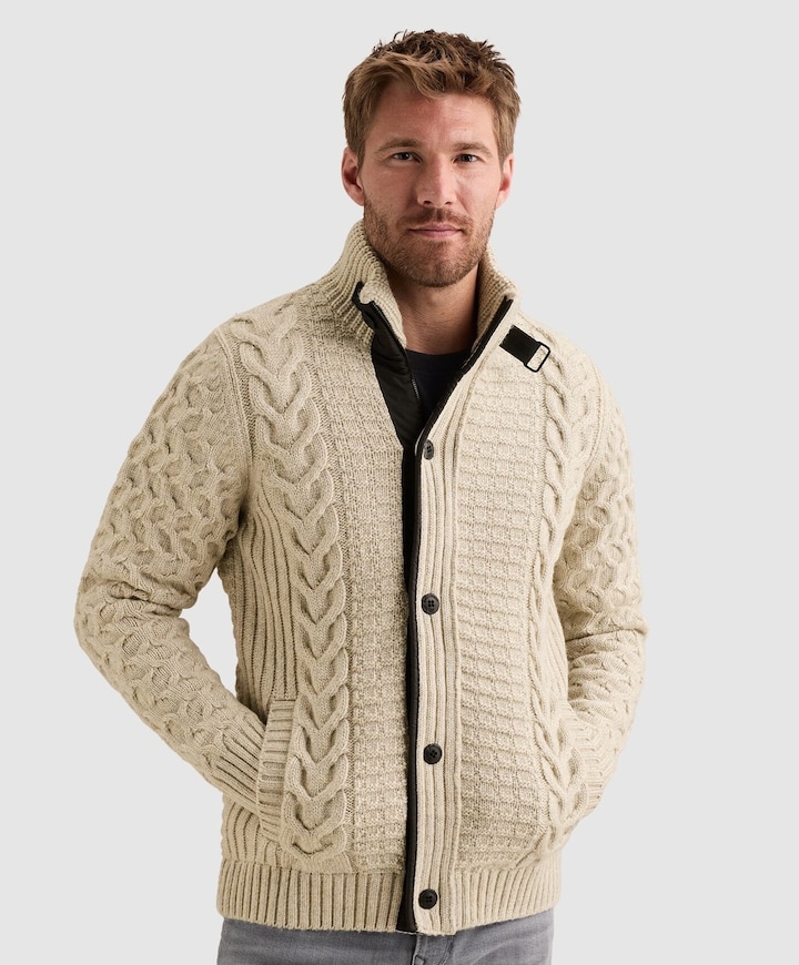 Heren vest ecru