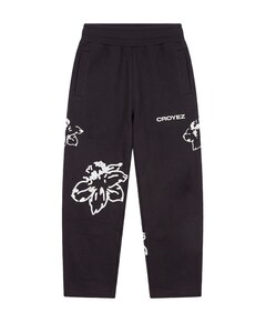 Croyez Mini Initial Flower Straight Leg Sweatpants jongens broek zwart