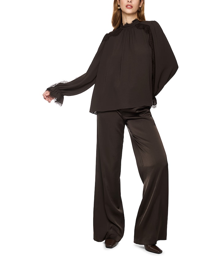 Dames blouse bruin