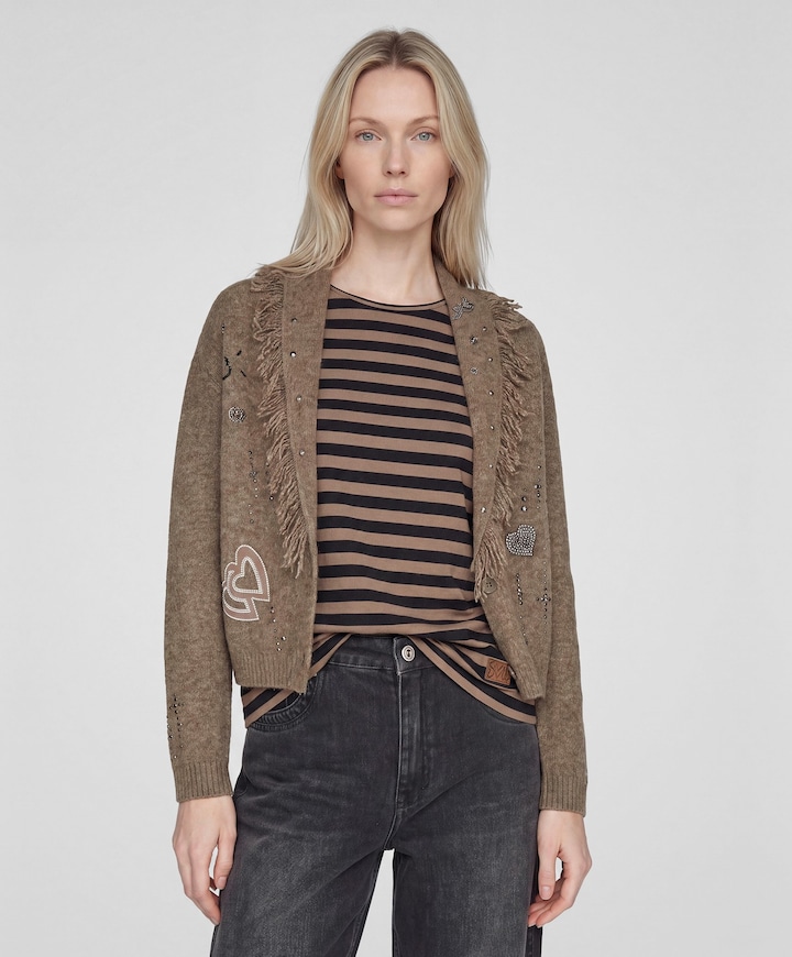 Dames vest bruin