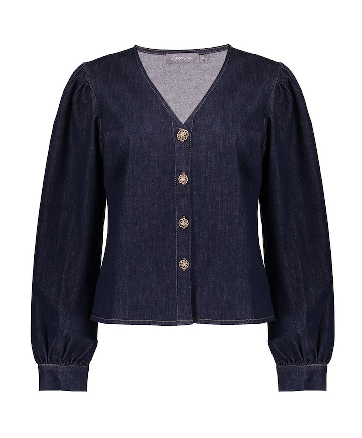 Dames blouse blauw