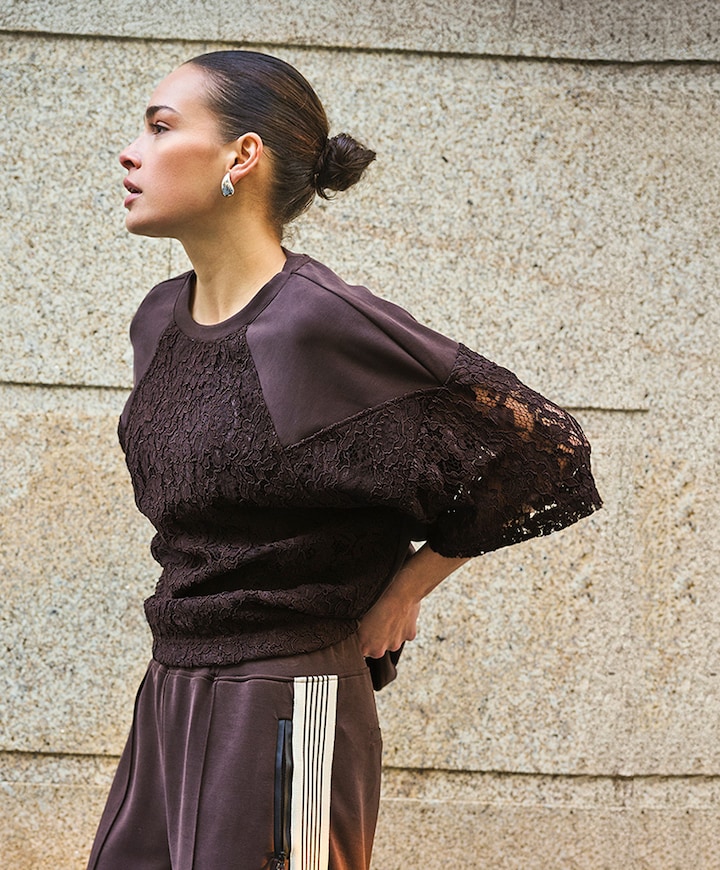 Dames sweater bruin