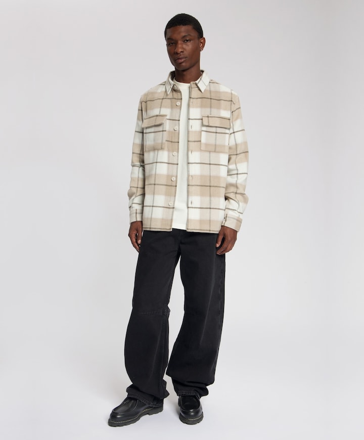 Heren overshirt bruin