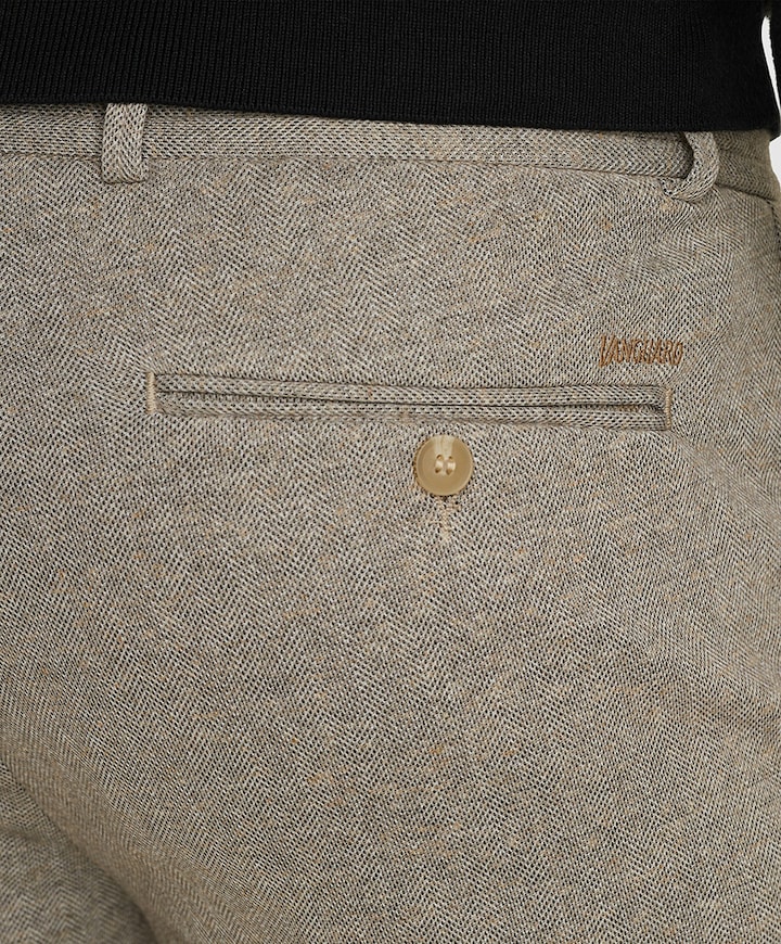 V11 CHINO PRINTED STRUCTURE broek beige