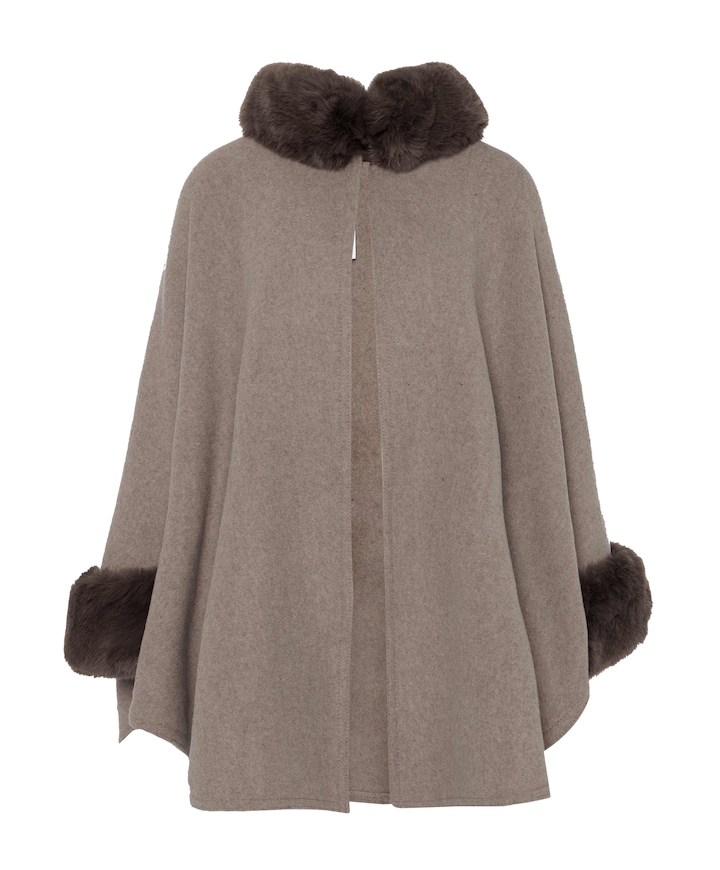 Dames cape beige