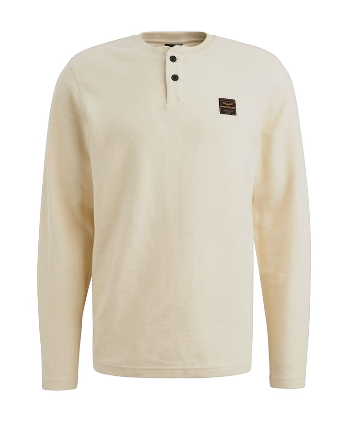 Heren longsleeve ecru